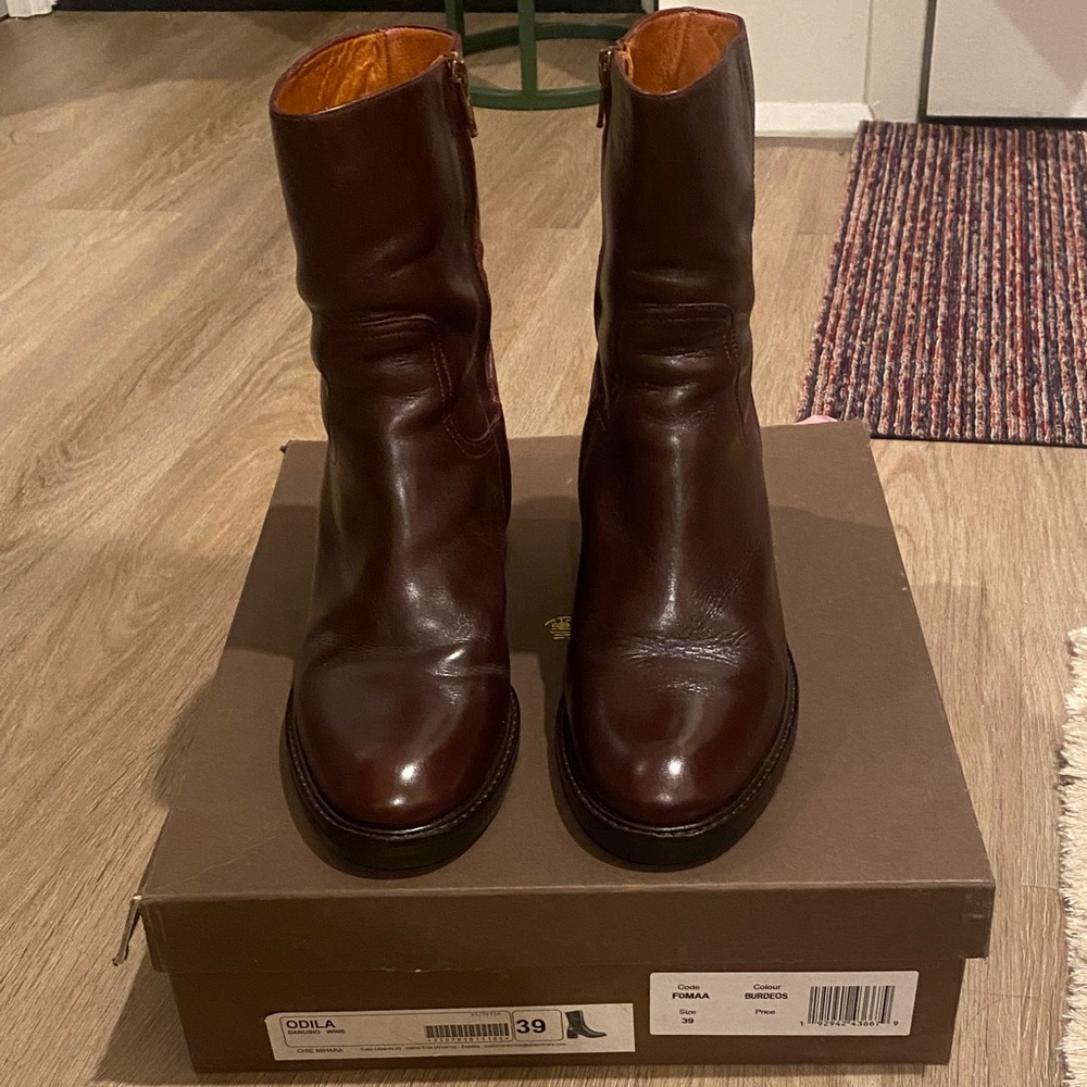 Chie Mihara Dark Brown Leather Boots